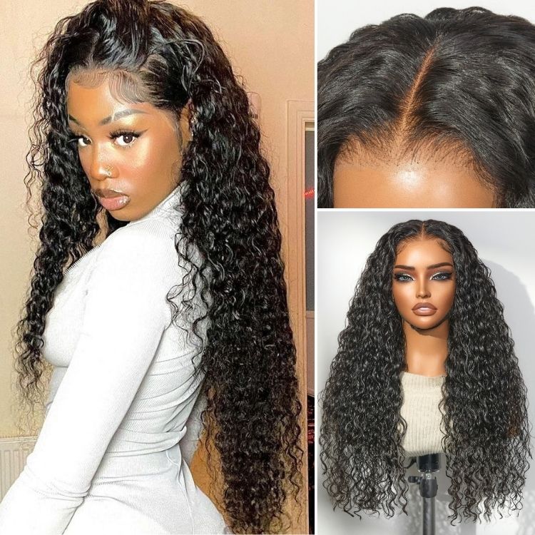 Glueless Black Mixed Brown Brazilian Curly Wig