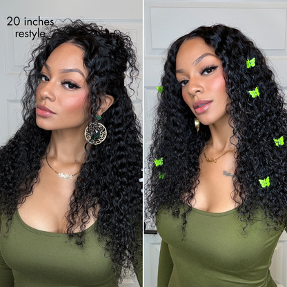 Glueless Black Mixed Brown Brazilian Curly Wig