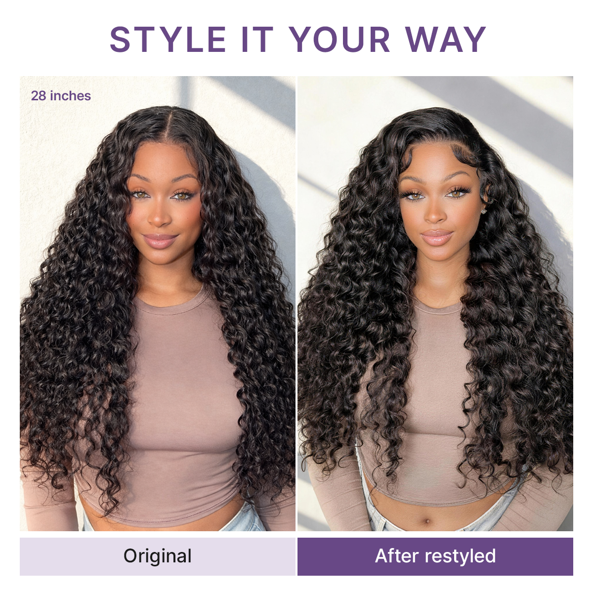 Glueless Black Mixed Brown Brazilian Curly Wig
