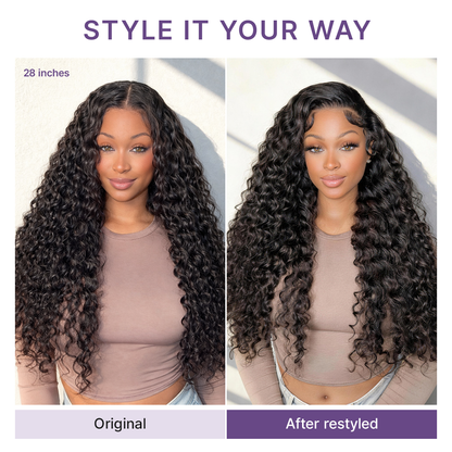 Glueless Black Mixed Brown Brazilian Curly Wig
