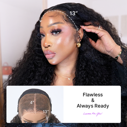 Glueless Black Mixed Brown Brazilian Curly Wig