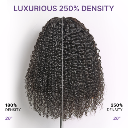 Glueless Black Mixed Brown Brazilian Curly Wig