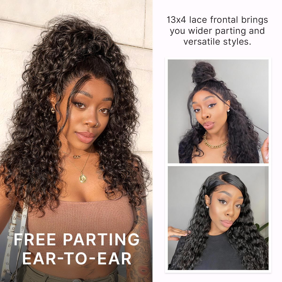 Glueless Black Mixed Brown Brazilian Curly Wig